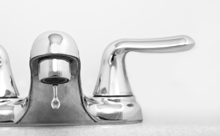 Leak detection and repair of faucet